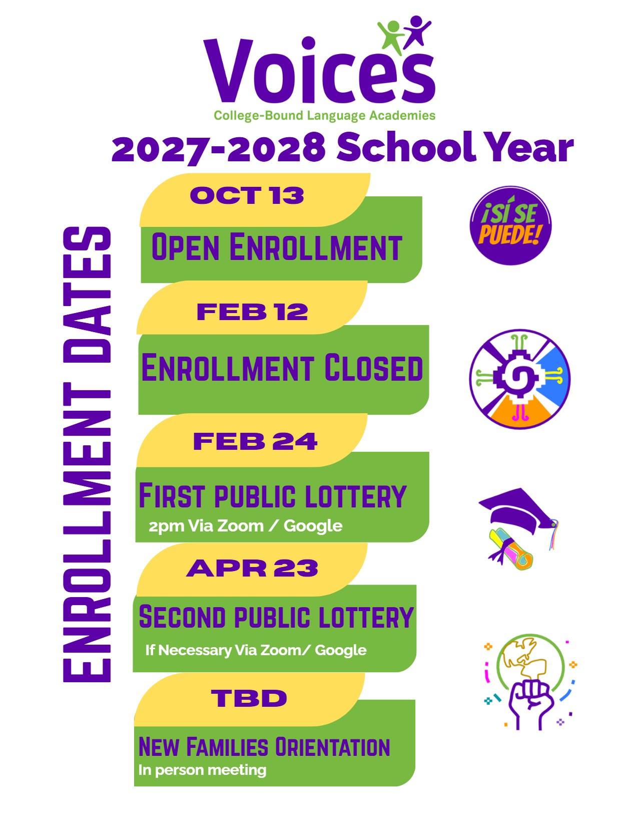 Voices 2027-2028 School Year Enrollment Dates